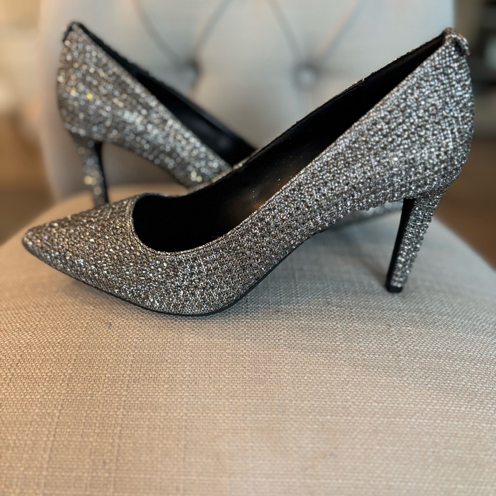 Michael Kors Shimmering Silver Heels
